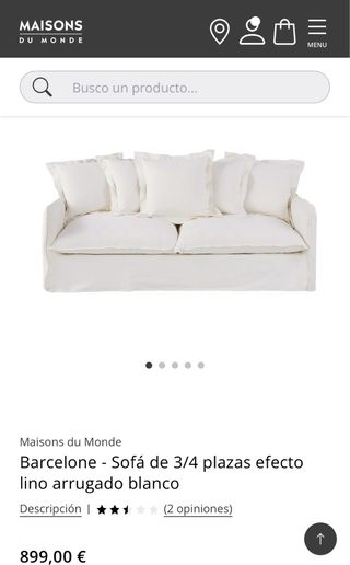 Sofás tela beige y madera. 4-5 plazas y 3-4 plazas