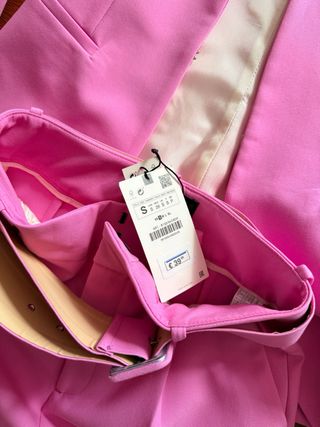 Tailleur Zara Giacca + Pantalone Rosa