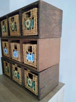 Lote Cestas de mimbre decoradas