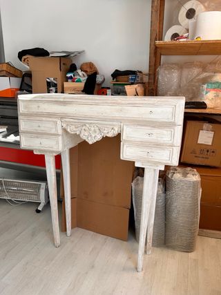 Mesa recibidor madera estilo vintage