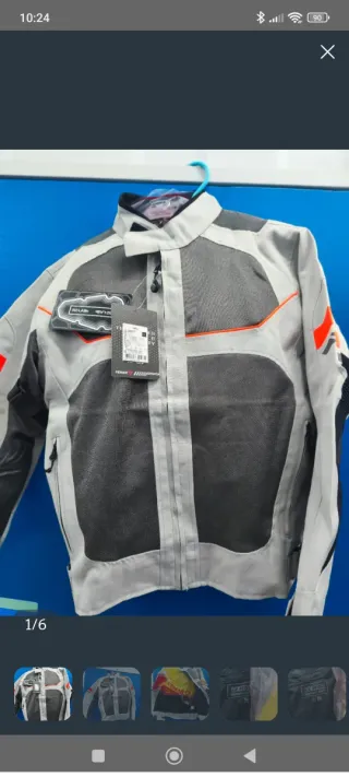 Chaqueta Moto Vemmar Touring Gris Naranja