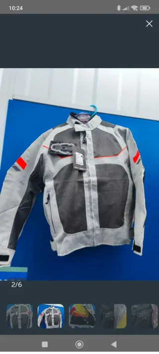 Chaqueta Moto Vemmar Touring Gris Naranja
