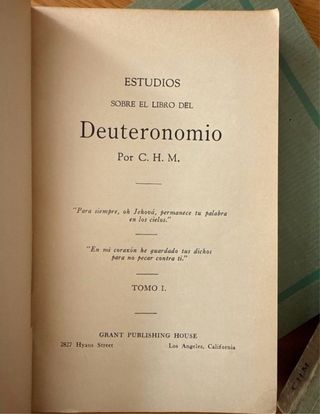 Estudios sobre los libros del Pentateuco 1923-1953