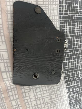 Cartera-llavero de cuero negro