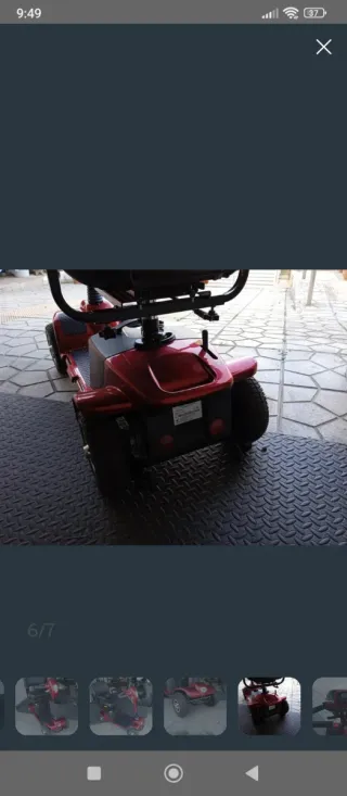 Scooter para mayores, rojo