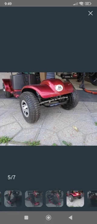 Scooter para mayores, rojo