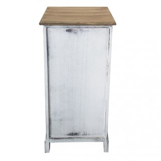Mobiletto Shabby Chic Bianco Decapato Legno 73 cm