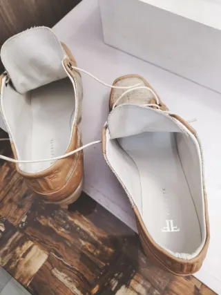 Zapatos cuña Farrutx beige y marrón