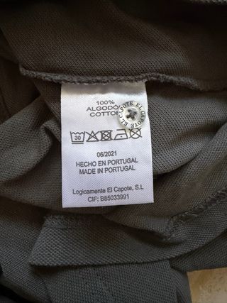 Polo verde oscuro, grisáceo manga larga