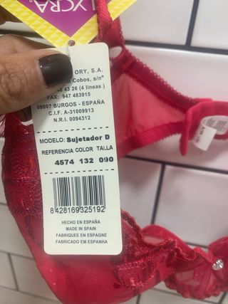 Sujetador rojo encaje