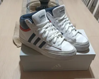 Scarpe Adidas Mid Top Bianche Blu