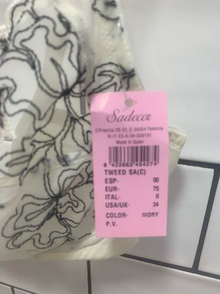 Sujetador Evelyn blanco con bordado floral