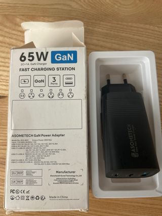 Cargador Rápido ASOMETECH 65W GaN