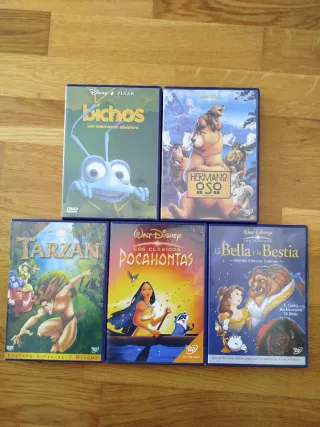 Lote 5 Películas Disney DVD Clásicos
