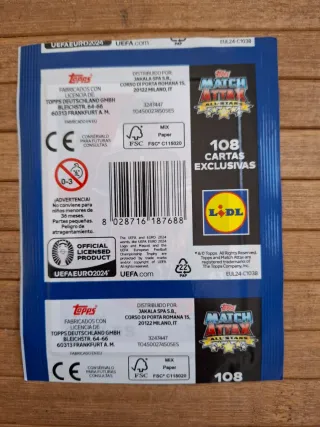 ✅️ 8 Sobres UEFA Euro 2024 Germany Topps