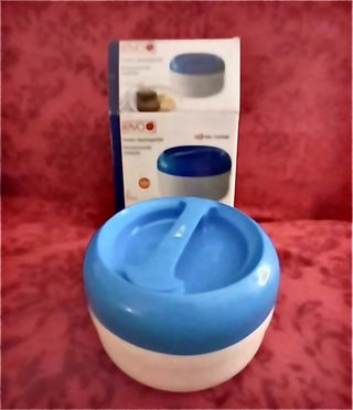 Portavivande multi scomparto blu/bianco mai usato