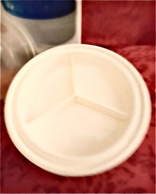 Portavivande multi scomparto blu/bianco mai usato