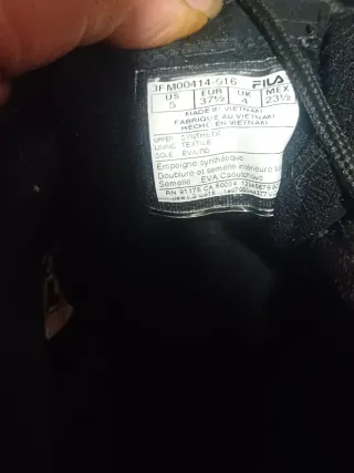 Fila Sneakers Nere e Oro Tg 37.5