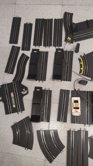Lote piezas y coche Scalextric