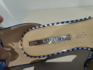 Tacones azules cuadros talla 37