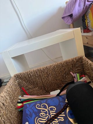 Cubo organizador mimbre Ikea