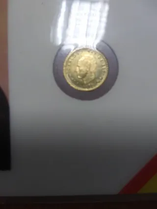 Tarjeta con moneda Juan Carlos I