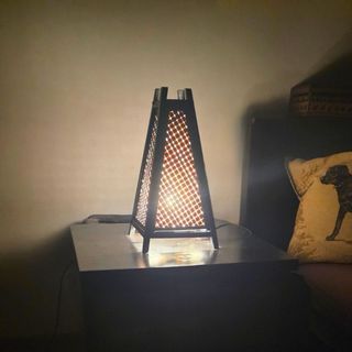 Pareja Lámparas Thai Artesanales Madera Papel