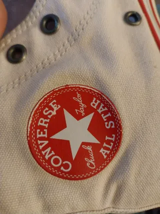 Zapatillas Converse Talla 35 Rosas y Blancas