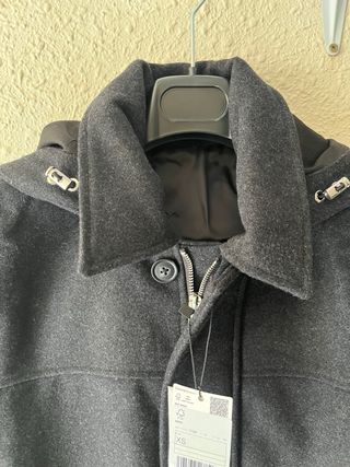 Abrigo de lana gris hombre talla XS