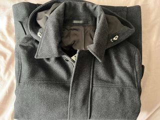 Abrigo de lana gris hombre talla XS