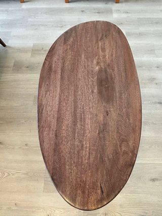 Mesa de centro ovalada madera