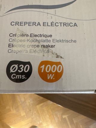 Crepera Eléctrica Lacor 30cm 1000W Nueva