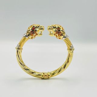 PULSERA RIGIDA 2 LEOPARDOS DE GRAZIELLA.