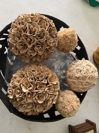 Centro de mesa acero con flores de papel