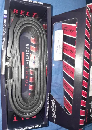 Cinturón Tommy Hilfiger Negro Piel Talla 42 o 40