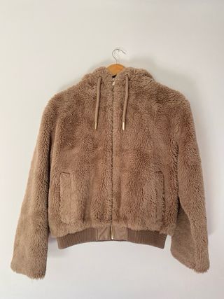 Chaqueta Zara Teddy Marrón Talla XS