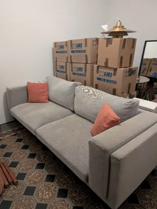 Sofá Nockeby 3 plazas gris