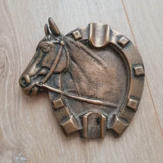 Cenicero Bronce Cabeza Caballo Herradura
