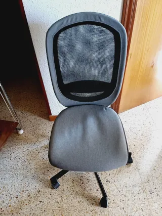 Silla de estudio Ikea Flintan negra/gris