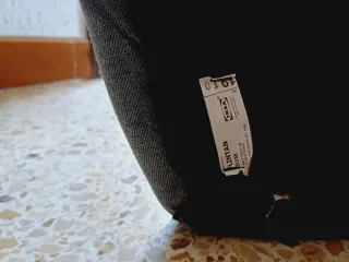 Silla de estudio Ikea Flintan negra/gris