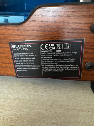 Máquina de remo Bluefin Blade Aqua W-1