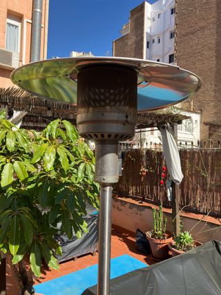 Estufa de gas exterior metal