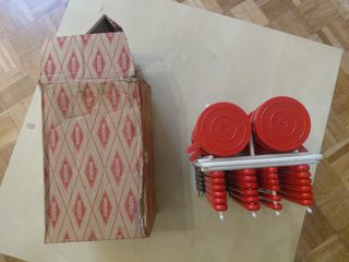 Set Cubiertos Vintage Rojo y Plateado