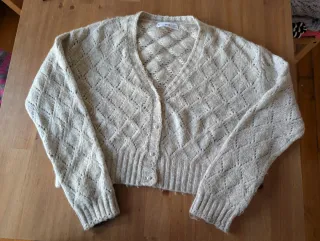 Chaqueta Mango Beige/Topo Talla S