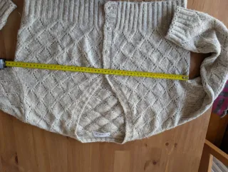 Chaqueta Mango Beige/Topo Talla S