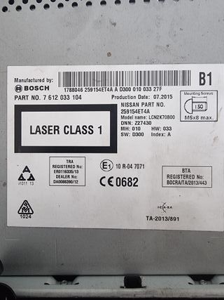 Radio Nissan Qashqai para piezas.