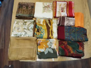 11 Pañuelos Cuadrados Grandes y Medianos