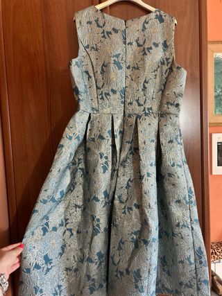 Vestito fantasia blu e oro