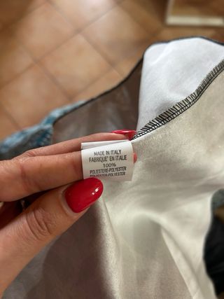 Vestito fantasia blu e oro