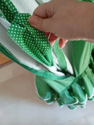 Vestido Flamenco Verde Lunares